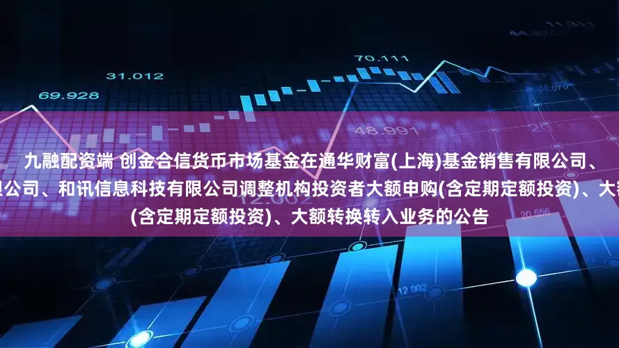 九融配资端 创金合信货币市场基金在通华财富(上海)基金销售有限公司、上海攀赢基金销售有限公司、和讯信息科技有限公司调整机构投资者大额申购(含定期定额投资)、大额转换转入业务的公告