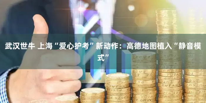 武汉世牛 上海“爱心护考”新动作：高德地图植入“静音模式”